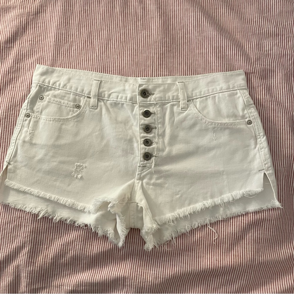 Free People denim cut off shorts